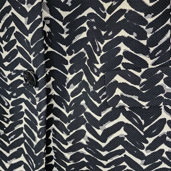 Talbots black & white button up jacket sz 12 - Picture 4 of 7